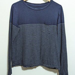 Simons Contemporaine Striped Long Sleeve with Pocket - Women's Medium